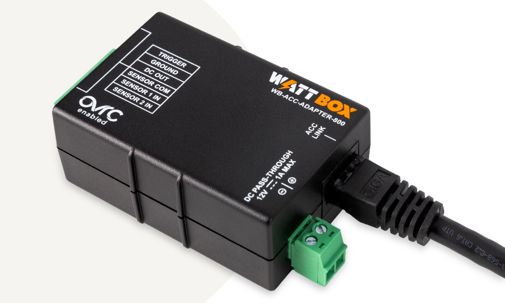 Image of the UI of Wattbox adapter with e-thernet cord